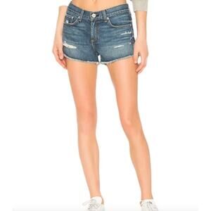 Rag & Bone Johny Distressed Cutoff Jean Shorts Medium Wash Size 28